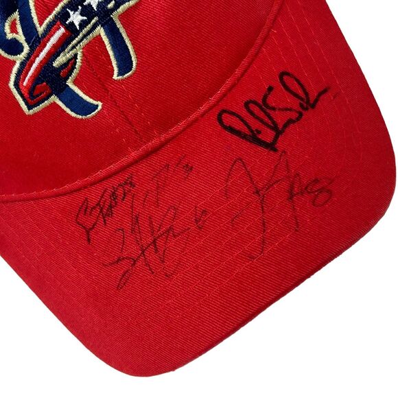 Harrisburg Senators Signed Youth Baseball Cap Hat MiLB Autographed 2012 Red Kids - Picture 3 of 13